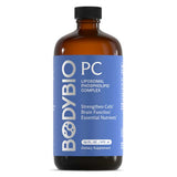 A Supplemen tbottle with the name PC Liposomal Phospholipid Complex (473 ml) by Body Bio.