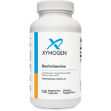 A Supplement container with the name Benfotiamine by Xymogen.