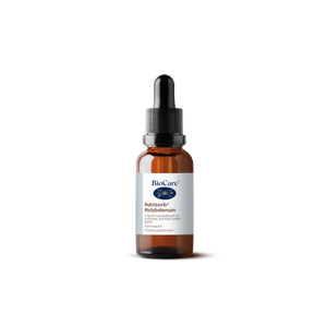 A bottle of a supplement called Nutrisorb Molybdenum by BioCare