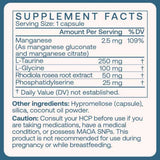 Ingredients: Manganese, L-Taurine, L-Glycine, Rhodiola rosea root extract, Posphatidylerine