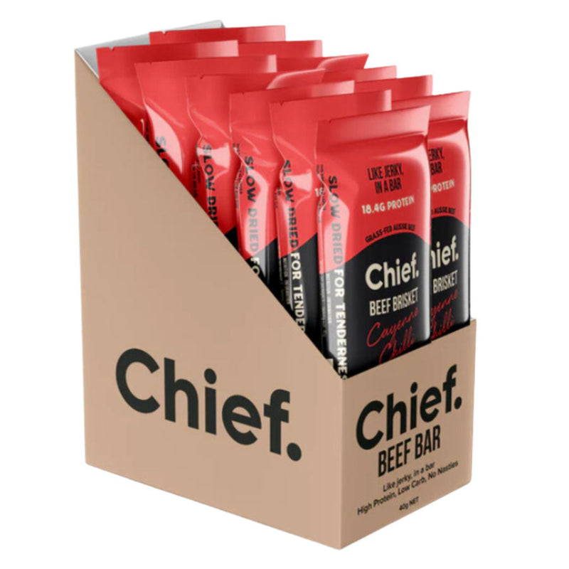 A Supplement Bar with the name Cayenne Chilli by Chief Nutrition.