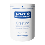A Supplement container with the name Creatine by Pure Encapsulations.