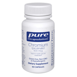 A Supplement container with the name Chromium Picolinate 500mcg by Pure Encapsulations. 