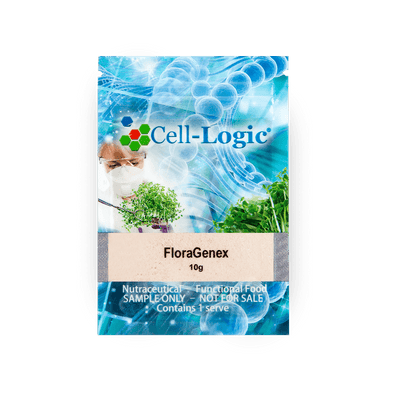 A 5 x 10g supplement sachets with the name FloraGenex by Integra Nutiritonals.