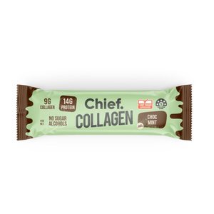 A Bar with the name Collagen Protein Bar (Choc Mint) by Chief Nutrition 