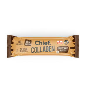 A Bar with the name Collagen Protein Bar (Choc Peanut Butter) by Chief Nutrition 