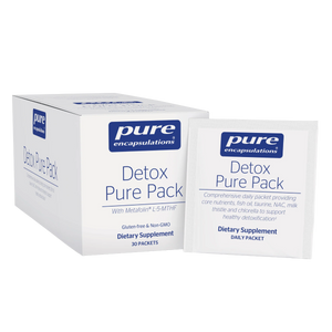 A Supplement box with the name Detox Pure Pack (30 Packets) by Pure Encapsulations.