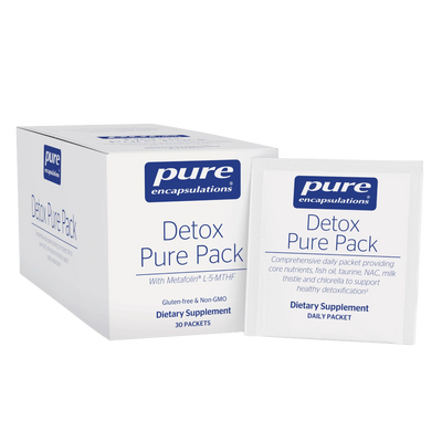 A Supplement box with the name Detox Pure Pack (30 Packets) by Pure Encapsulations.