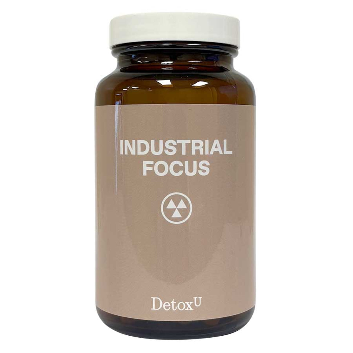 A Supplement container with the name Industrial Focus by Detox U