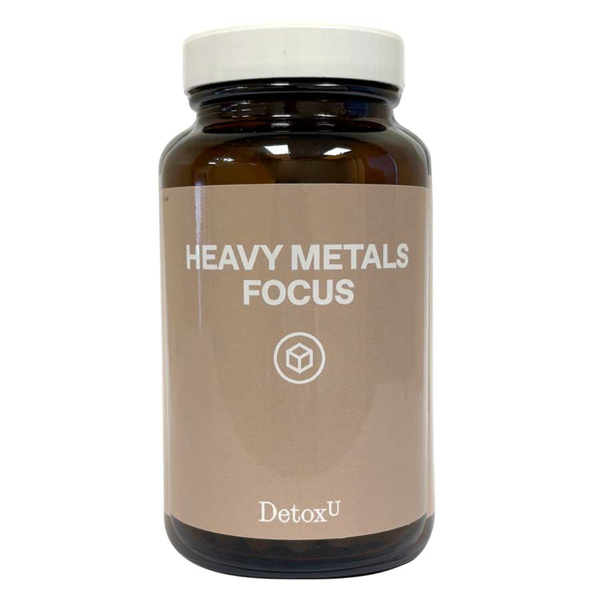 A Supplement container with the name Heavy Metals Focus by Detox 