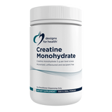 A Supplement container with the name Creatine Monohydrate 500g by Designs for Health.
