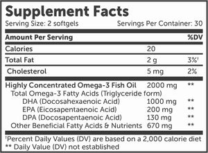 Supplement facts for Aqua-Biome Fish Oil Maximum Strength by Enzyme Science