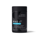 A Supplement container with the name MAG LT by Sports Research.