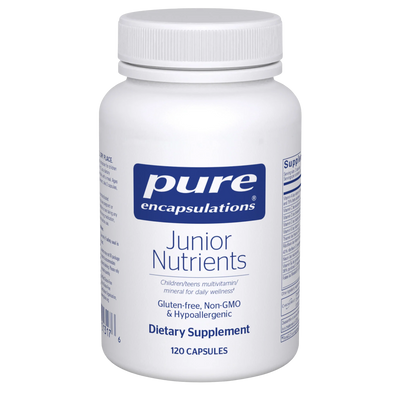 A Supplement container with the name Junior Nutrients by Pure Encapsulations.