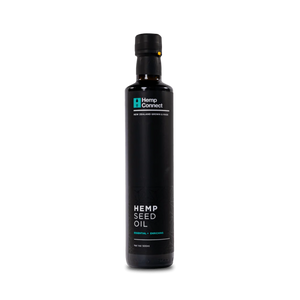 A Supplement container with the name Hemp Seed oil by Hemp Connect.