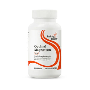 A Supplement container with the name Optimal Magnesium by Seeking Health.
