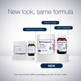 An image showing the old and new labels for the Metagenics range.