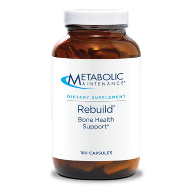 A Supplement container with the name Rebuild by Metabolic Maintenance,