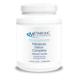 A Supplement container with the name Metabolic Detox Complete (Natural Vanilla) by Metabolic Maintenance