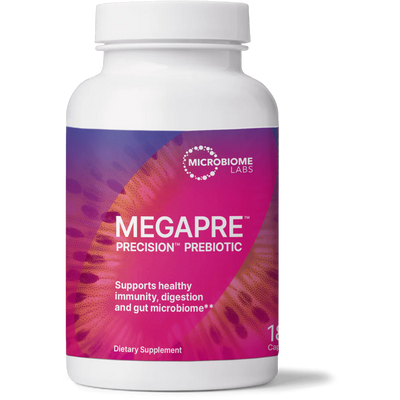 An image of a supplement called MegaPre by Microbiome Labs