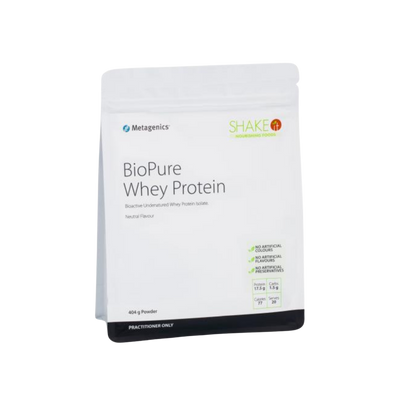 A supplement called BioPue Whey Protein by Metagenics