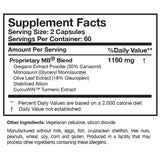 Ingredients including Oregano Extract Powder, Monolauin, Glyceryl Monolaurate, Olive leaf Extract, 18% Oleuropein, Allicin, CurcuWIN, Tumeric.