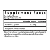 Ingredients: N-Acetyl-L-Cysteine.