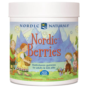 A Supplement container with the name Nordic Berries Citrus by Nordic Naturals.
