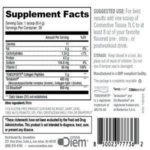 Ingredients: Vitamin C, Tendoforte Collagen Peptides, Tensaxion, CS-Bioactive.