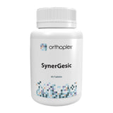 A Supplement container with the name SynerGesic by Orthoplex White.