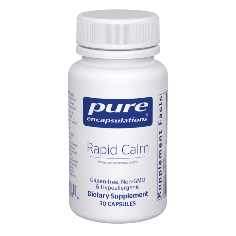 A Supplement container with the name Rapid Calm by Pure Encapsulations.
