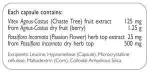 Supplement facts for My PMS Support by Therapure