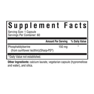Ingredients: Phosphatidylerine (from sunflower lecithin)(Sharp.PS)