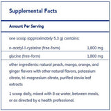 Ingredients: n-acetyl-l-cysteine (free-form), glycine (free-form)