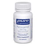 A Supplement container with the ame Pycnogenol 100mg (60 Caps) by Pure Encapsulations.