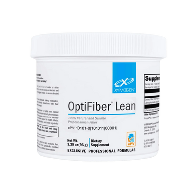 A Supplement container with the name OptiFiber Lean by Zymogen