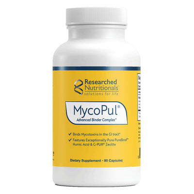 A Supplement container with the name MycoPul (90 Caps) by Researched Nutritionals 