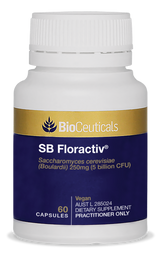 BioCeuticals blue and gold product image of SB Floractive 60 capsules.