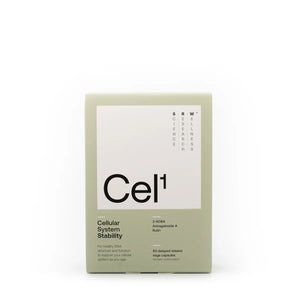 image of a green box thats says cel 1 srw cellular system stability 2-HOBA Astragaloside A rutin for healthy DNA structure and function to support your cellular system as you age 