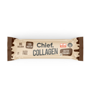 A Bar with the name Collagen Protein Bar (Salted Caramel ) by Chief Nutrition 