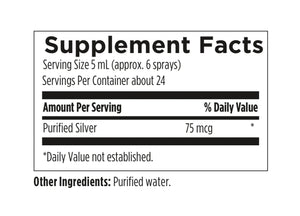 Image of ingredients:
Purfied Silver, Purified Water 
