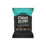 A Supplement packet of Chief Biltong Traditional  (30g) by Chief Nutrition.