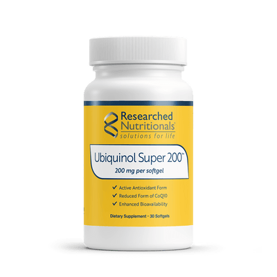 A supplement called Ubiquinol Super 200 by Researched Nutritionals.