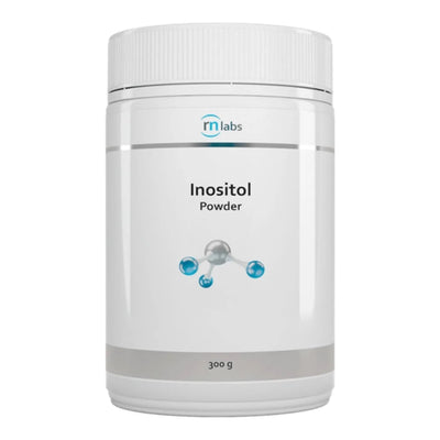 A Supplement container witj the name Inositol Powder (300g) by RN Labs.