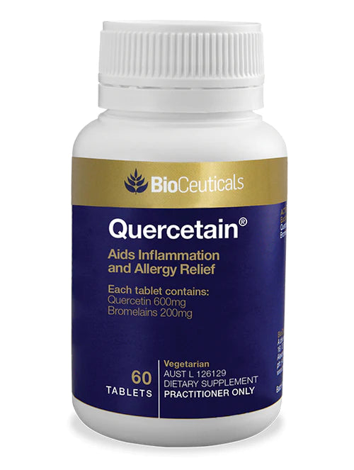 BioCeuticals Quercetain 60 tablets blue and white bottle.