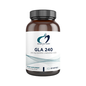 A Supplement container with the name GLA 240 by Designs for Health