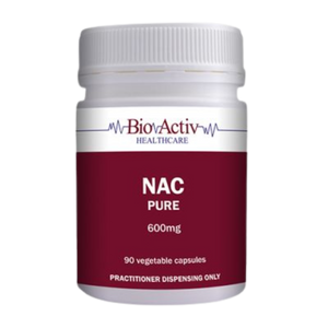 A Supplement container with the name NAC Pure by Bio-Activ.