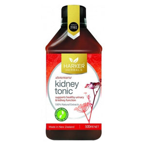 A Supplement container with the name Kidney Tonic (500mls) by Harker Herbals.