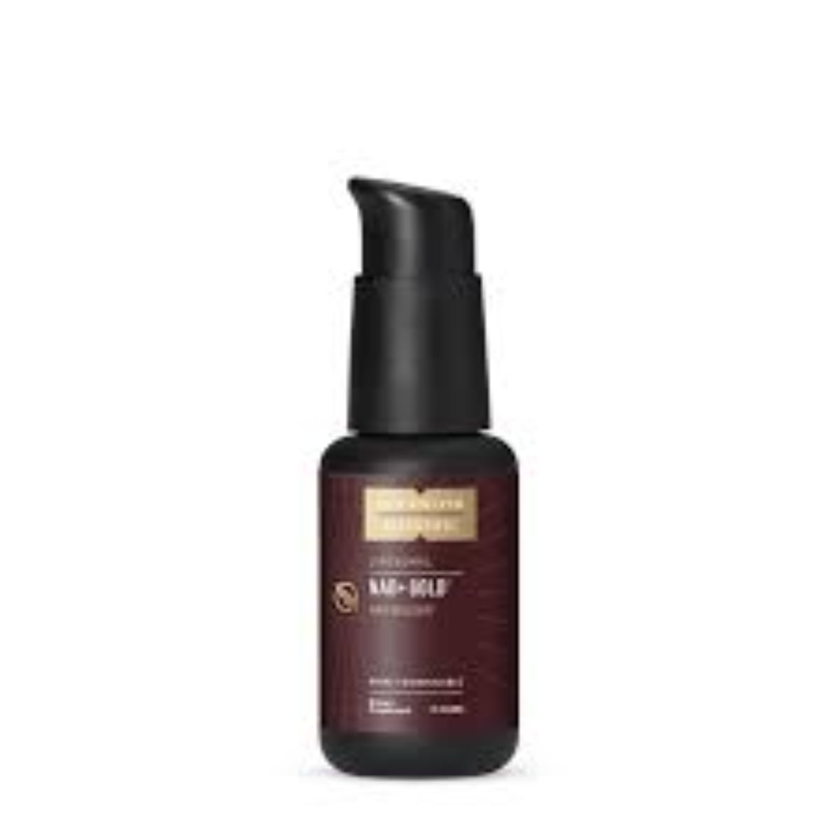 A Supplement bottle with the name Nad + Gold (30mls) by Quicksilver.