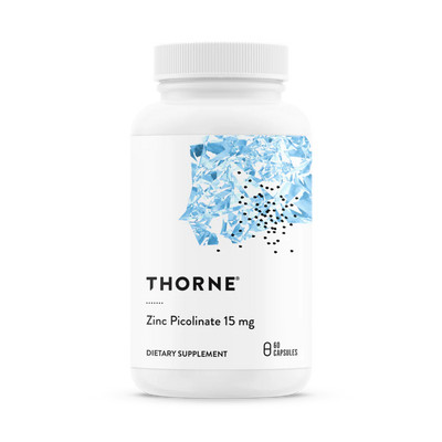 A supplement called Zinc Picolinate (15mg) by Thorne.